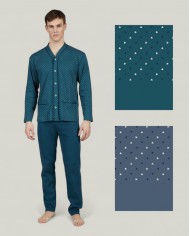 Pigiama uomo 100% caldo cotone Bip Bip 6889 - Made in Italy