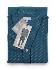 Pigiama uomo 100% caldo cotone aperto avanti Bip Bip 6878