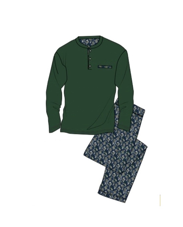 Pigiama uomo 100% caldo cotone Bip Bip 6889 - Made in Italy