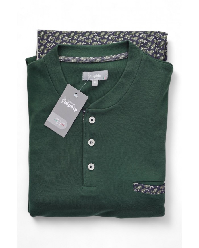 Pigiama uomo 100% caldo cotone Bip Bip 6889 - Made in Italy