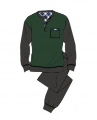 Pigiama uomo 100% caldo cotone Bip Bip Conquista 7124