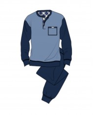 Pigiama uomo 100% caldo cotone Bip Bip Conquista 7124