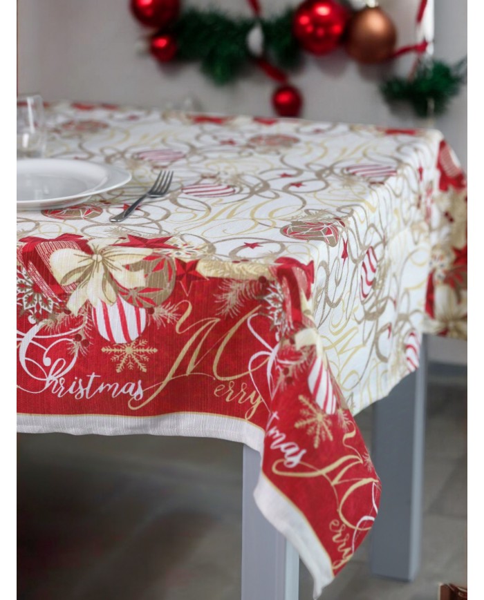 Tovaglia di Natale panama 24 posti - Sommaruga Christmas Golf dis. 1