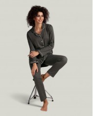 Pigiama donna invernale in caldo cotone taglio giacca Lunatica 42146