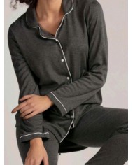Pigiama donna invernale in caldo cotone taglio giacca Lunatica 42146