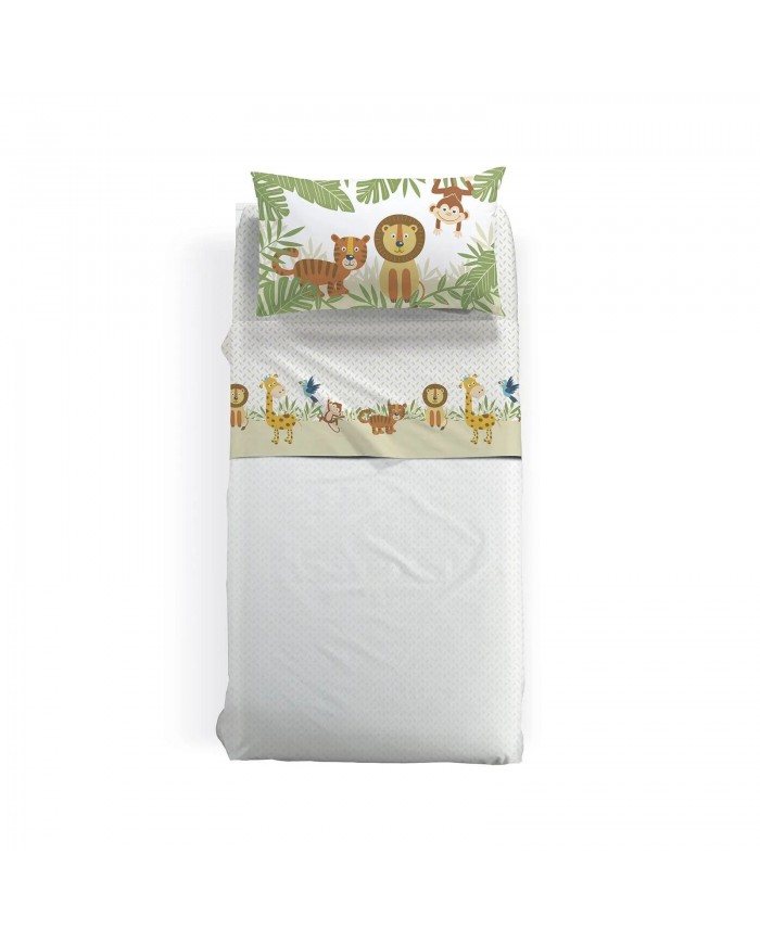 Completo lenzuola una piazza e mezza cotone Caleffi Tropical