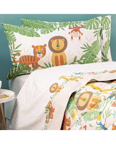 Completo lenzuola una piazza e mezza cotone Caleffi Tropical