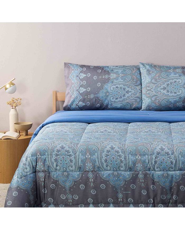 Trapunta matrimoniale in raso di cotone Granfoulard Bassetti Isolabella C1