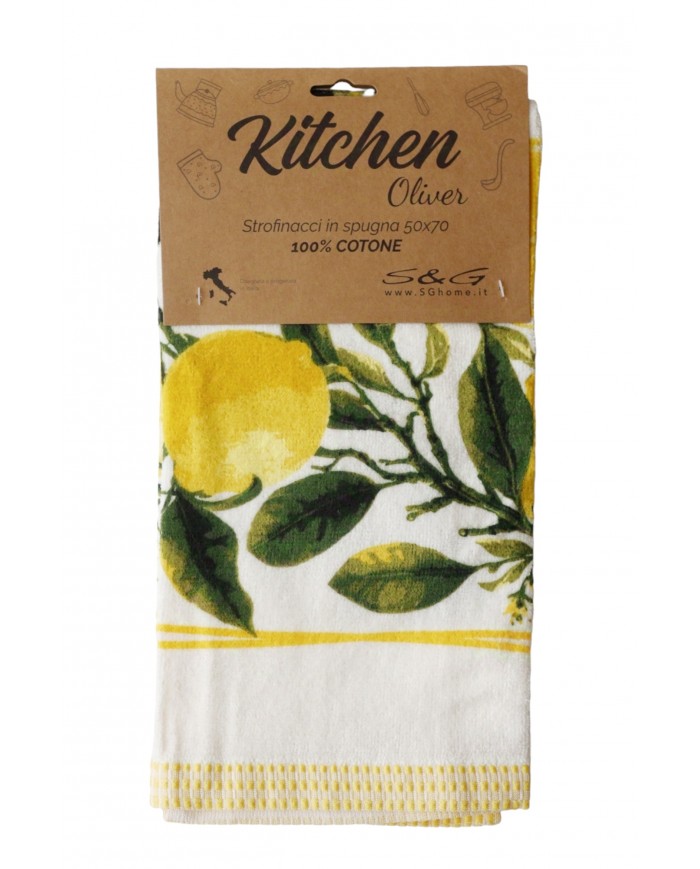 Set di tre strofinacci in spugna 100% cotone Oliver S&G Home