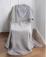 Luxury Plaid matrimoniale in ciniglia con retro in sherpa Zermatt Acca24 200x240cm