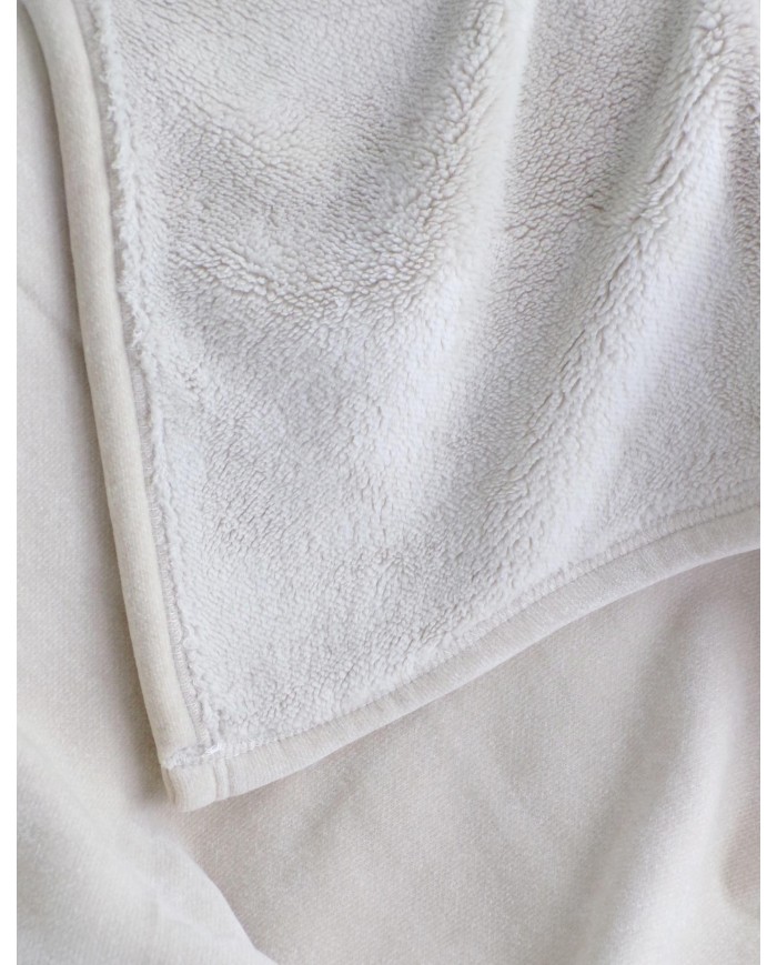 Luxury Plaid matrimoniale in ciniglia con retro in sherpa Zermatt Acca24 200x240cm