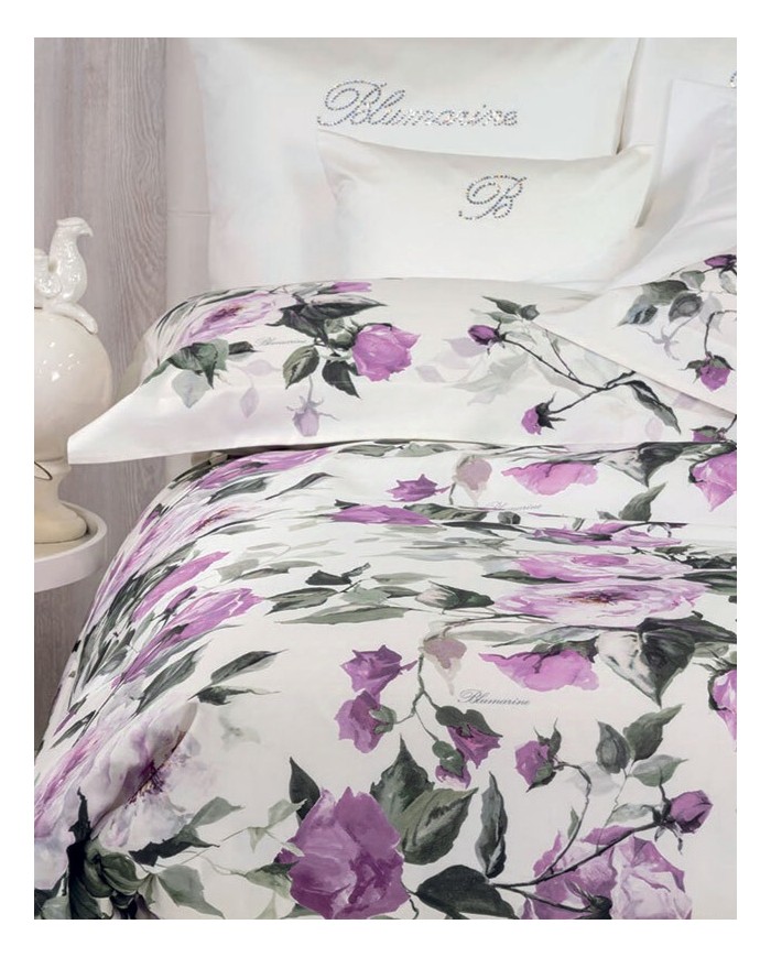 Completo lenzuola in raso di puro cotone Blumarine Adele