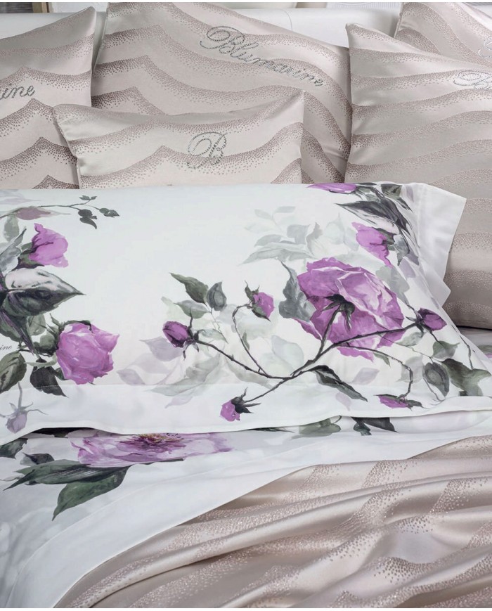 Completo lenzuola in raso di puro cotone Blumarine Adele