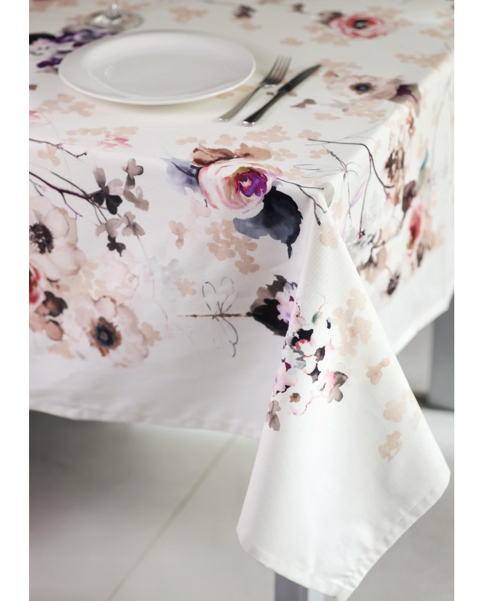 Tovaglia 12 posti in gabardine di puro cotone Patchouli Forever by Dondi