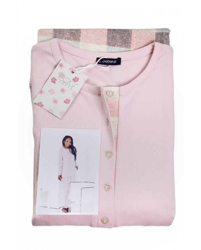 Pigiama Donna 100% caldo cotone S2G D9289