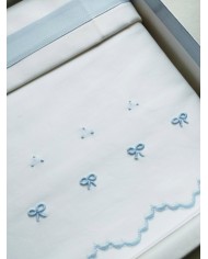 Completo lenzuola culla lettino ricamato a mano Elite pour le Bebè