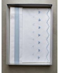 Completo lenzuola culla lettino ricamato a mano Elite pour le Bebè