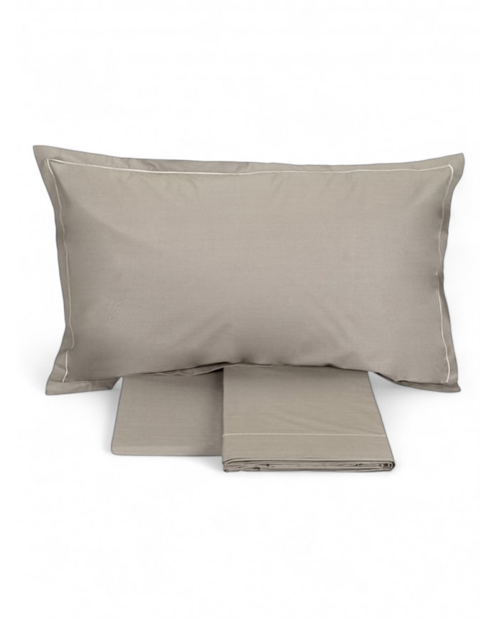 Completo lenzuola matrimoniale in percalle tinta unita Fazzini Teseo