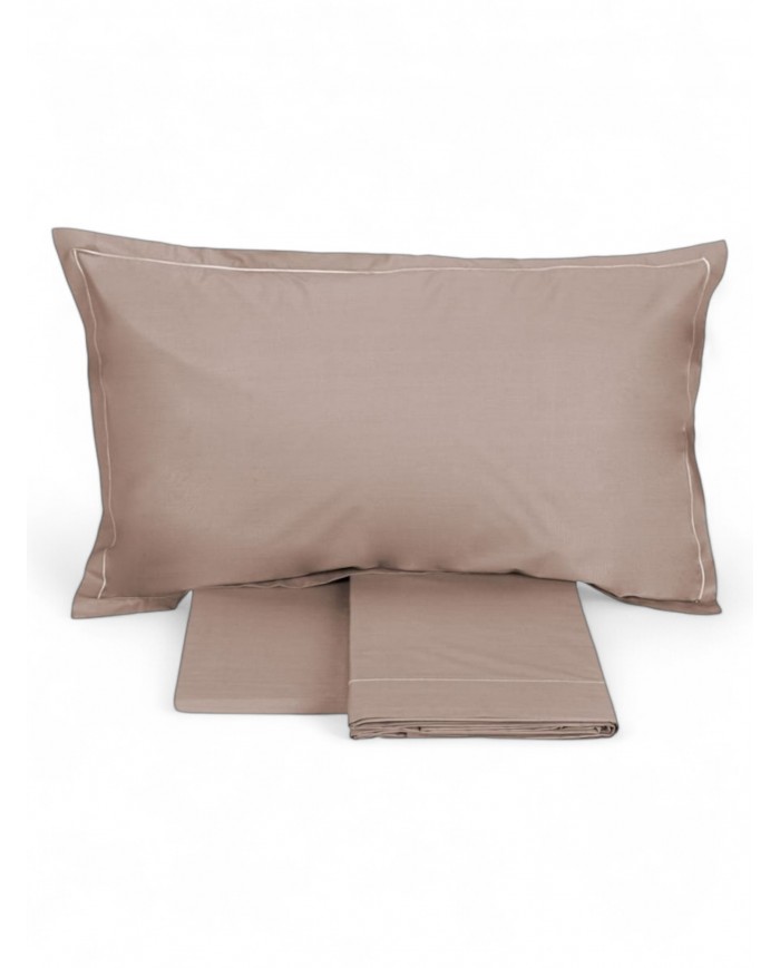 Completo lenzuola matrimoniale in percalle tinta unita Fazzini Teseo