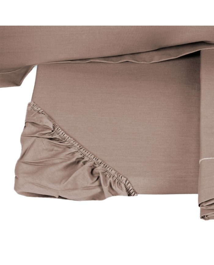 Completo lenzuola matrimoniale in percalle tinta unita Fazzini Teseo