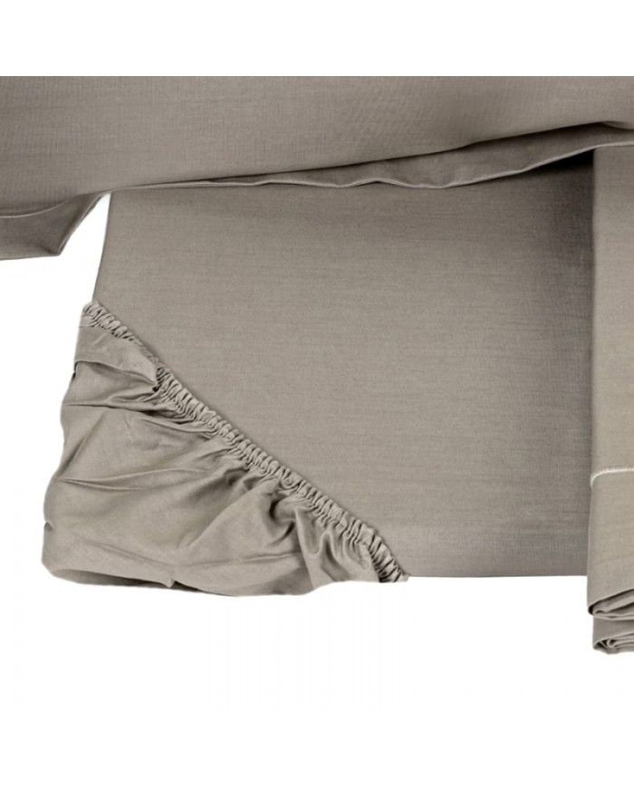 Completo lenzuola matrimoniale in percalle tinta unita Fazzini Teseo