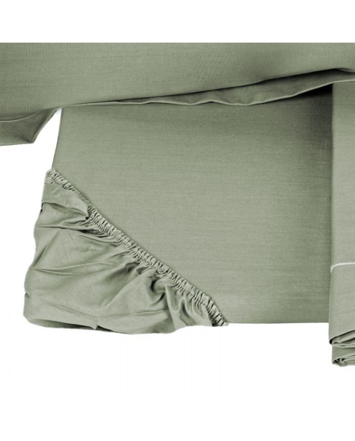 Completo lenzuola matrimoniale in percalle tinta unita Fazzini Teseo