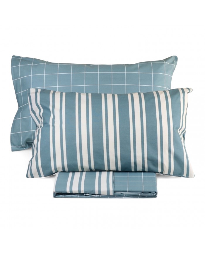 Parure copripiumino matrimoniale double-face 100% cotone Conan S&G Home