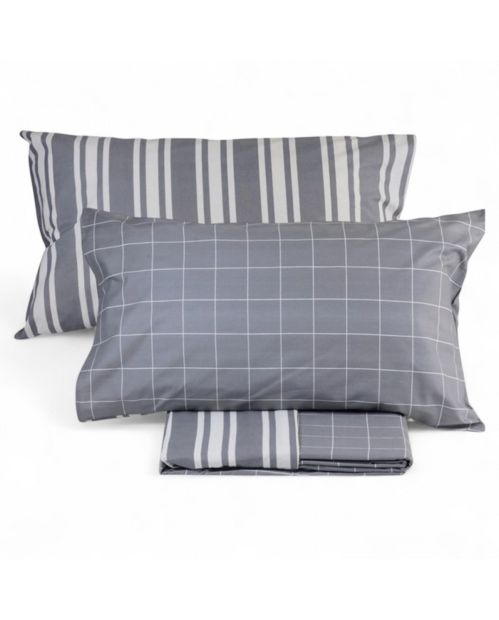 Parure copripiumino matrimoniale double-face 100% cotone Conan S&G Home