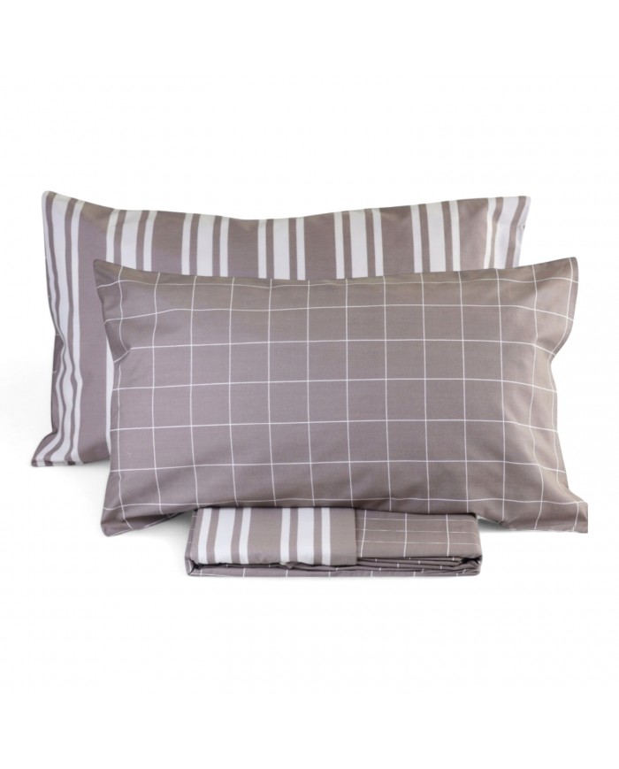 Parure copripiumino letto singolo double-face 100% cotone Conan S&G Home