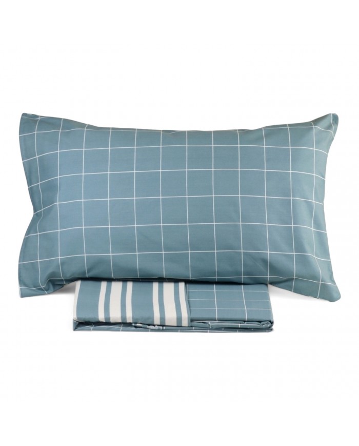 Parure copripiumino letto singolo double-face 100% cotone Conan S&G Home
