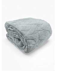 Trapunta matrimoniale in sherpa jacquard art. Quadrotta