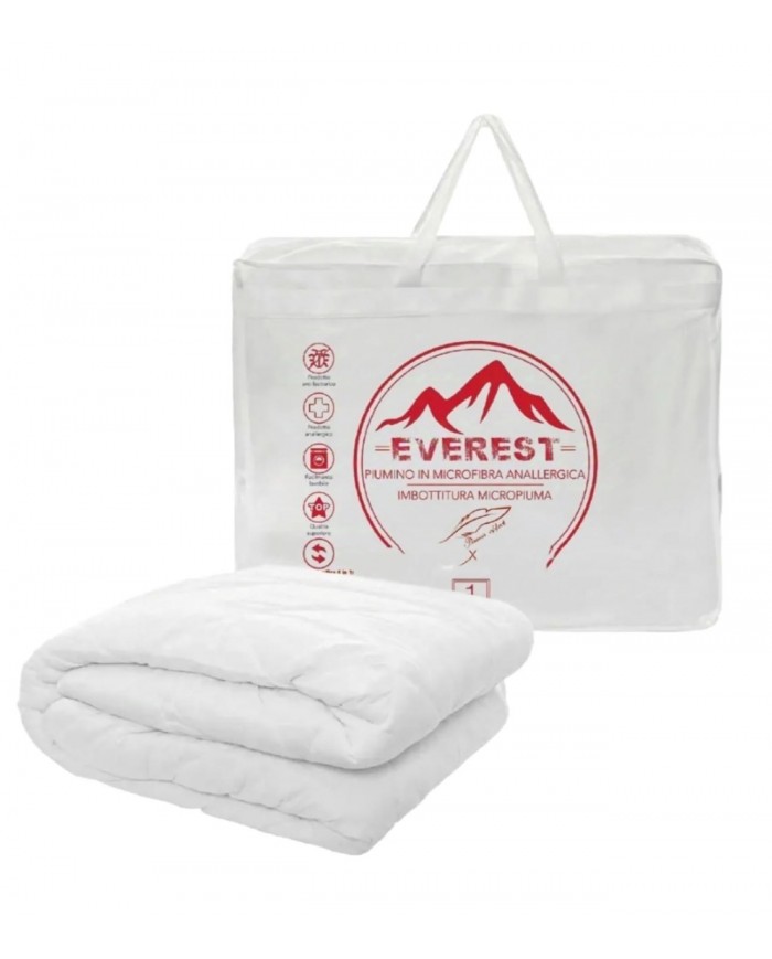 Piumino matrimoniale in morbida e calda microfibra 350gr/mq  Everest
