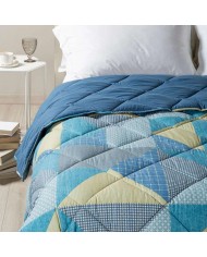 Trapunta letto singolo cotone Caleffi Denim Blues