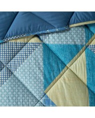 Trapunta letto singolo cotone Caleffi Denim Blues