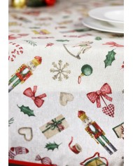 Tovaglia di Natale 6 posti Schiaccianoci - Made in Italy