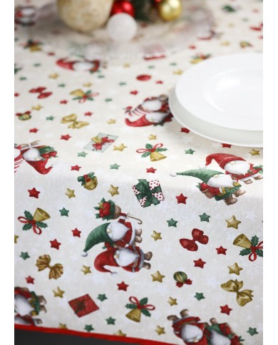 Tovaglia di Natale 6 posti Folletti - Made in Italy