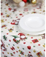 Tovaglia di Natale 6 posti Folletti - Made in Italy