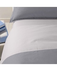 Completo copripiumino da una piazza e mezza Caleffi Bicolor - 100% Cotone - Made in Italy