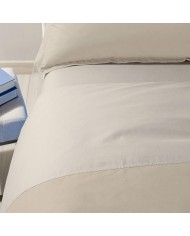 Completo copripiumino da una piazza e mezza Caleffi Bicolor - 100% Cotone - Made in Italy