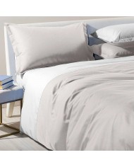 Completo copripiumino da una piazza e mezza Caleffi Bicolor - 100% Cotone - Made in Italy