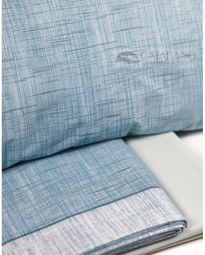 Completo Lenzuola letto singolo Gabel Terra - 100% Cotone - Made in Italy