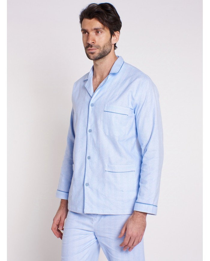 Pigiama Uomo classico in flanella aperto avanti Diplomat