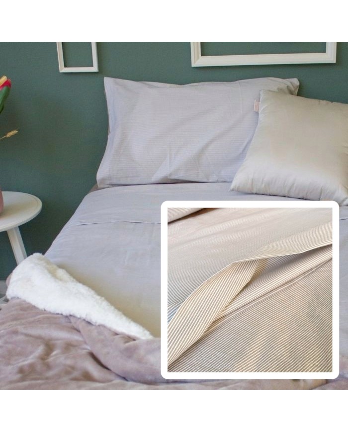 Completo lenzuola piazza e mezza in puro cotone Microline di Maestri Cotonieri