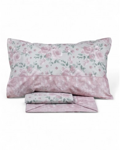 Completo Lenzuola matrimoniali Ambrosiana Sienna - Made in Italy