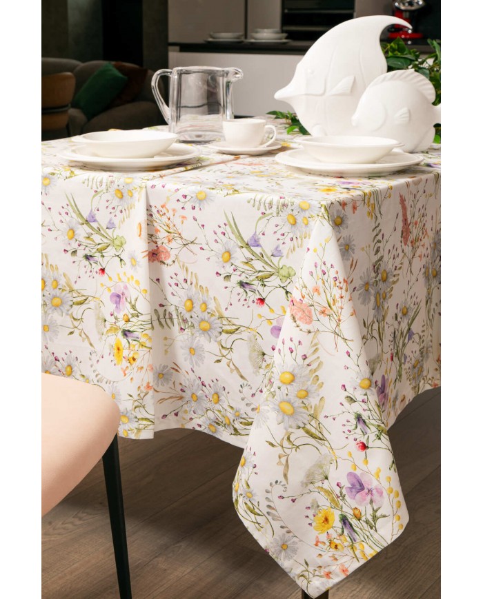 Tovaglia 6 posti in panama di puro cotone Neith Milla