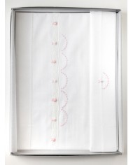 Completo lenzuola culla passeggino ricamato a mano Elite pour le Bebè 45346