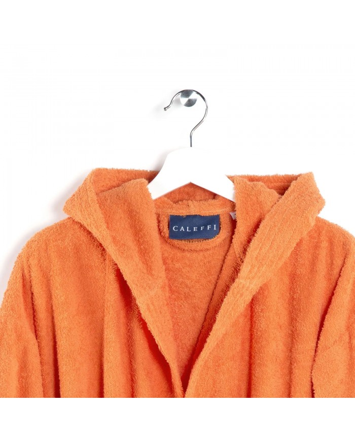 Accappatoio bambino in cotone con cappuccio Minorca Caleffi