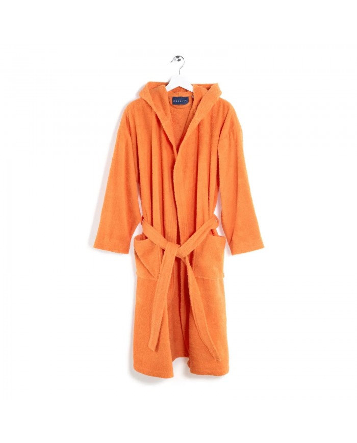Accappatoio bambino in cotone con cappuccio Minorca Caleffi