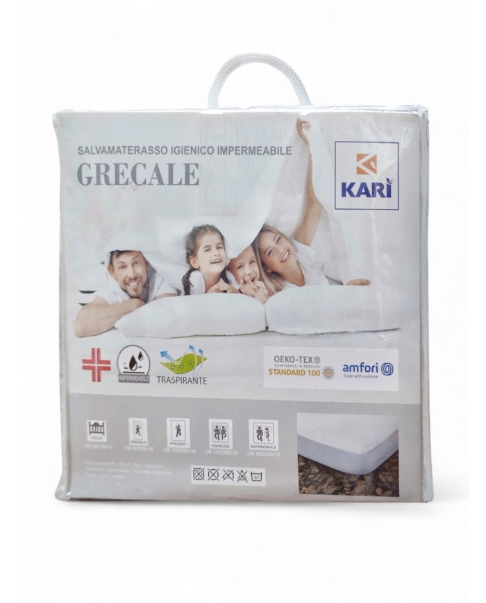 Coprimaterasso sanitario impermeabile e traspirante Karì Piazza e mezza Francese