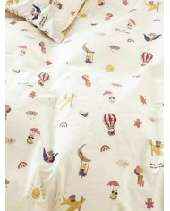 Set trapuntino e paracolpi per culla lettino in puro cotone Baby Ferrarino dis. A